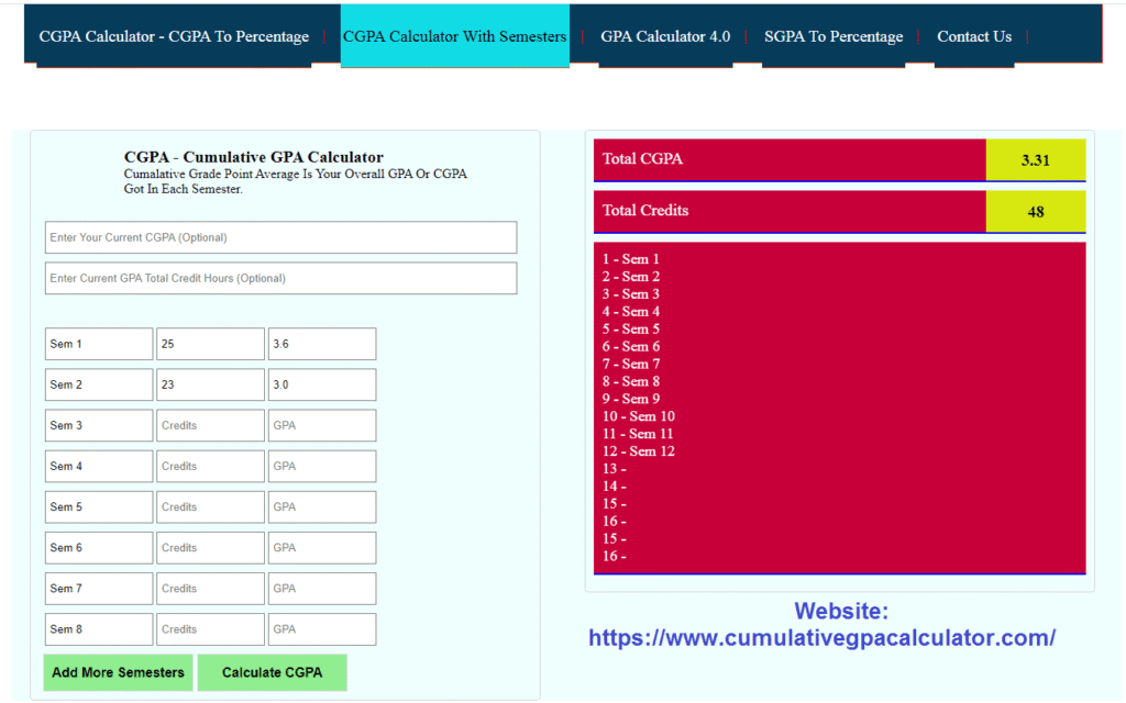 How to Calculate Overall CGPA of All Semesters
